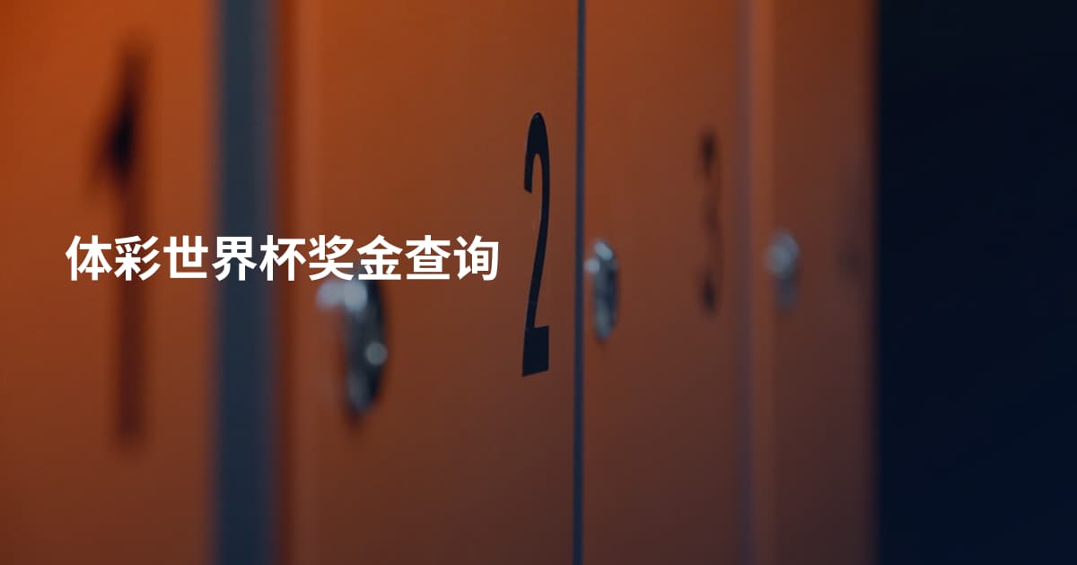 体彩世界杯奖金查询