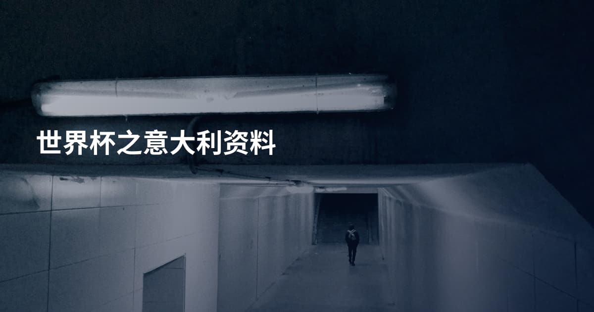 世界杯之意大利资料