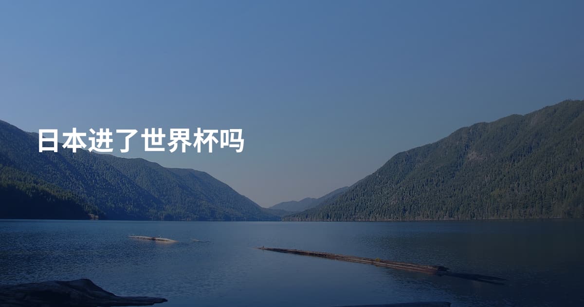 日本进了世界杯吗