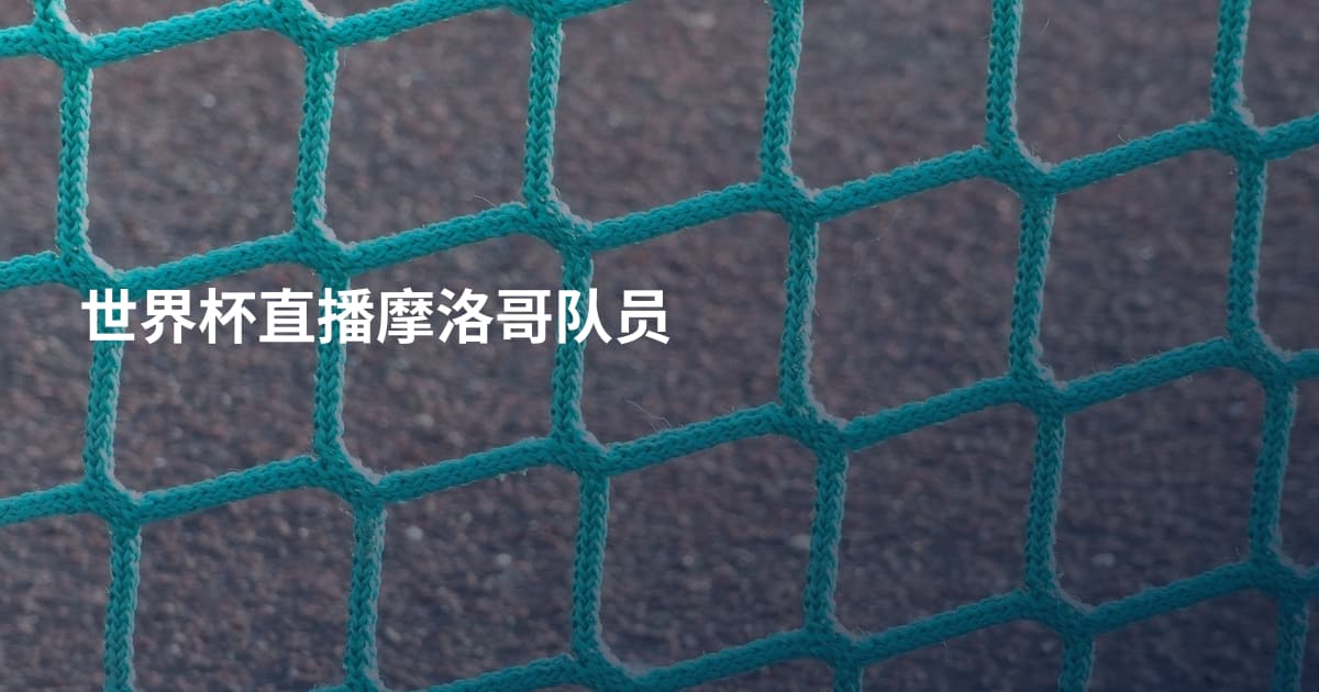 世界杯直播摩洛哥队员