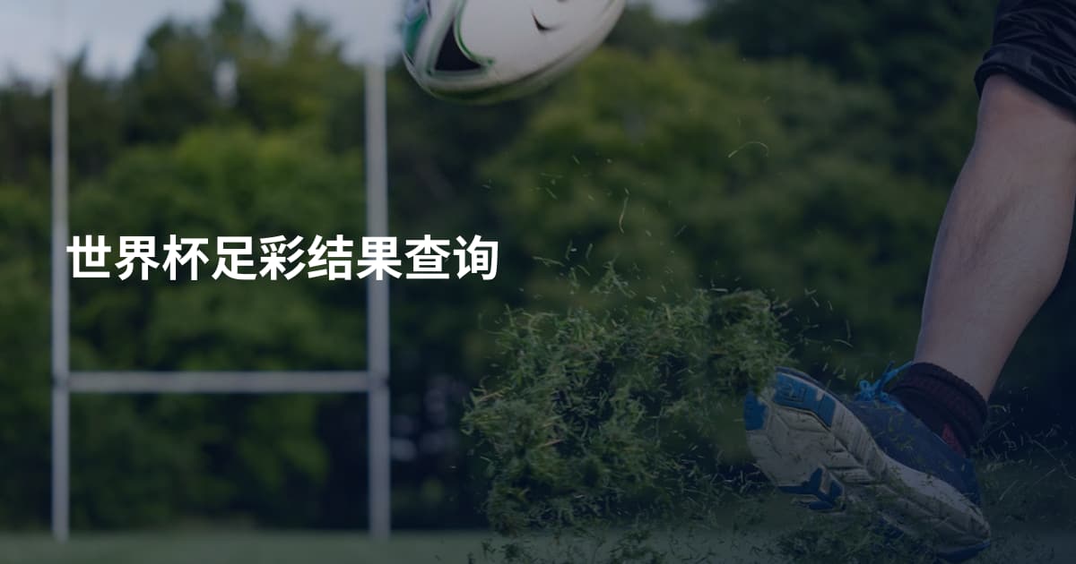世界杯足彩结果查询