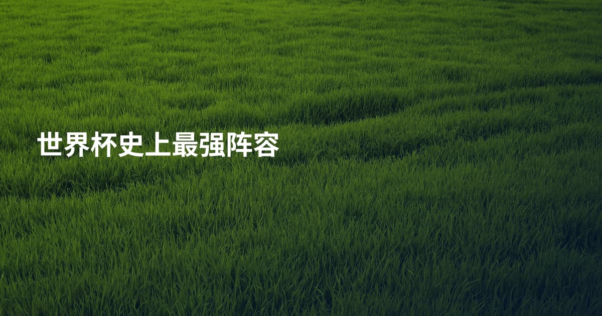 世界杯史上最强阵容