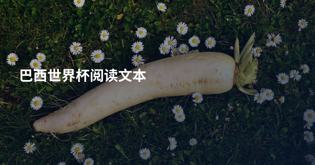 巴西世界杯阅读文本
