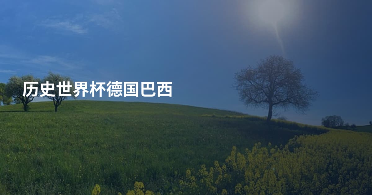 历史世界杯德国巴西