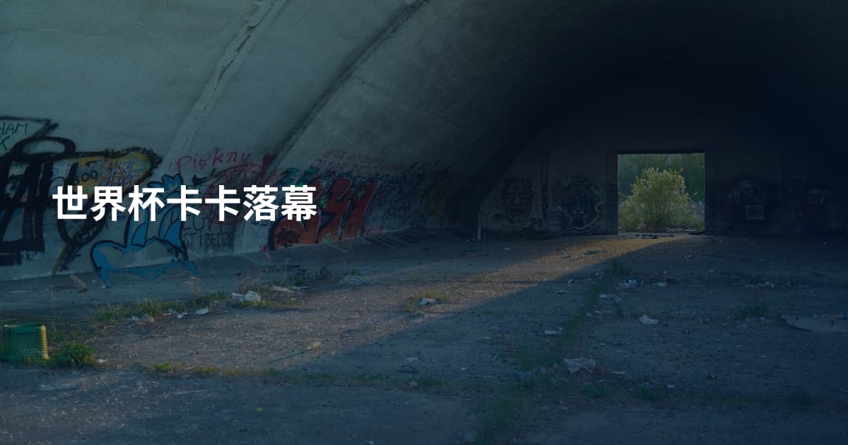 世界杯卡卡落幕