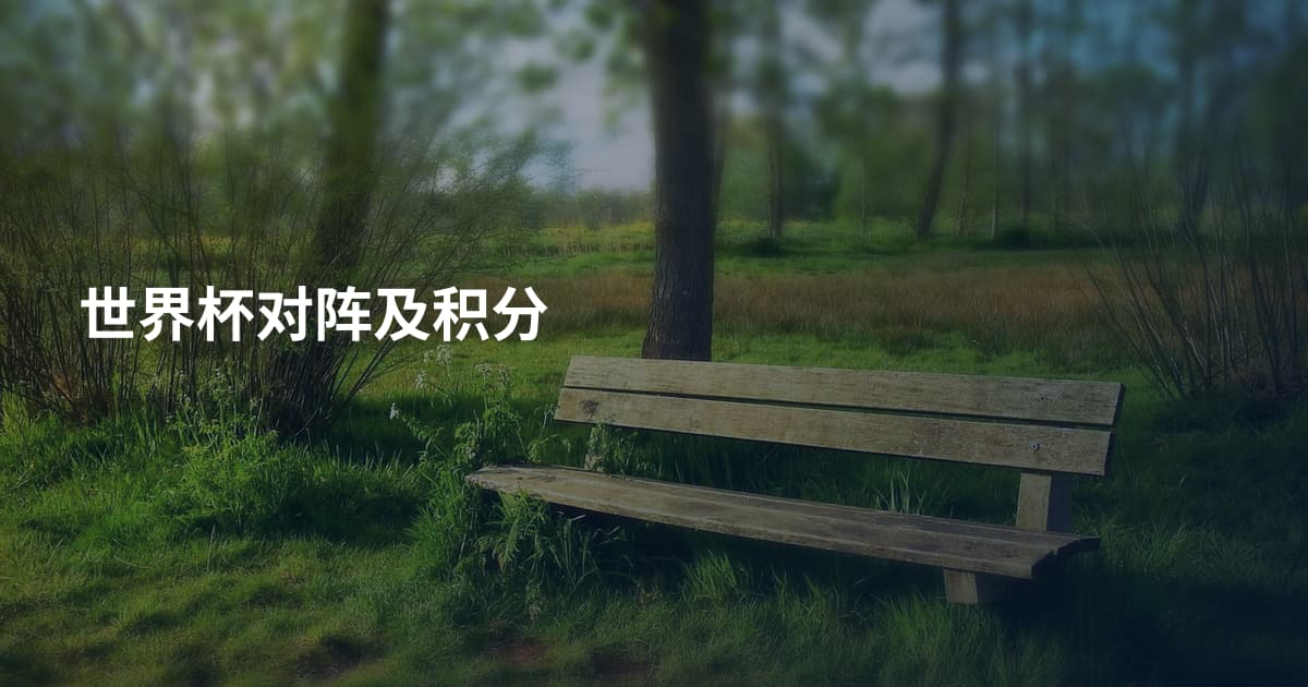世界杯对阵及积分
