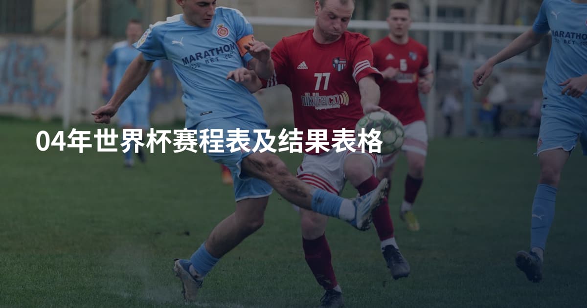 04年世界杯赛程表及结果表格