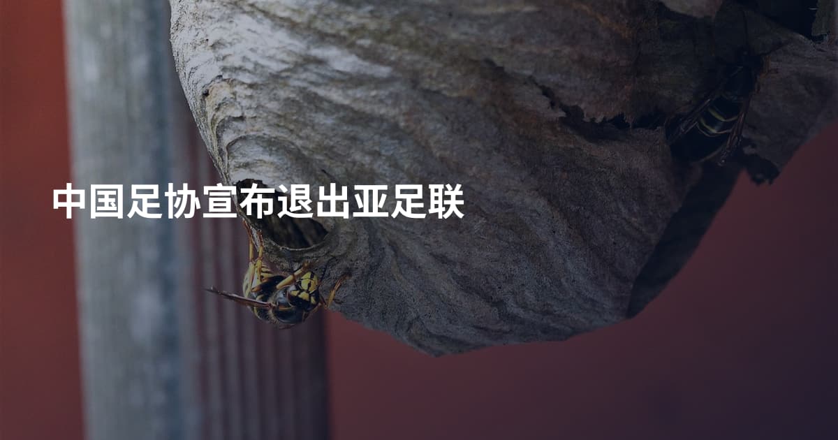 中国足协宣布退出亚足联