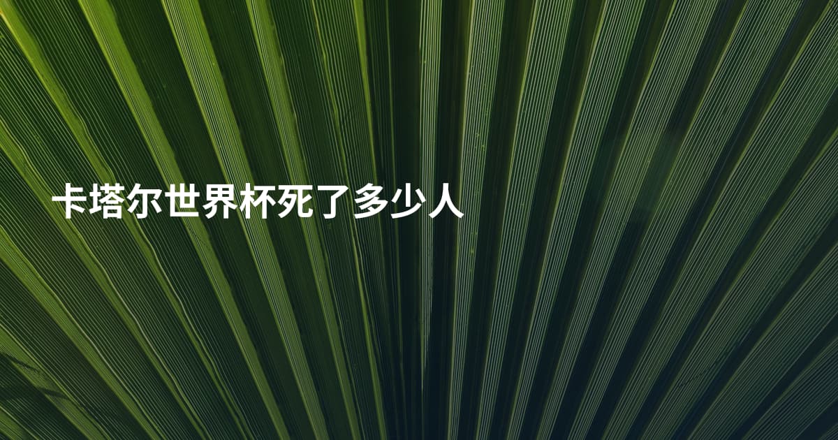 卡塔尔世界杯死了多少人