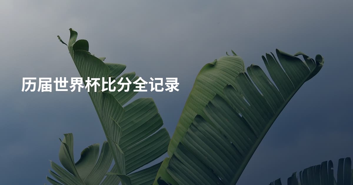 历届世界杯比分全记录