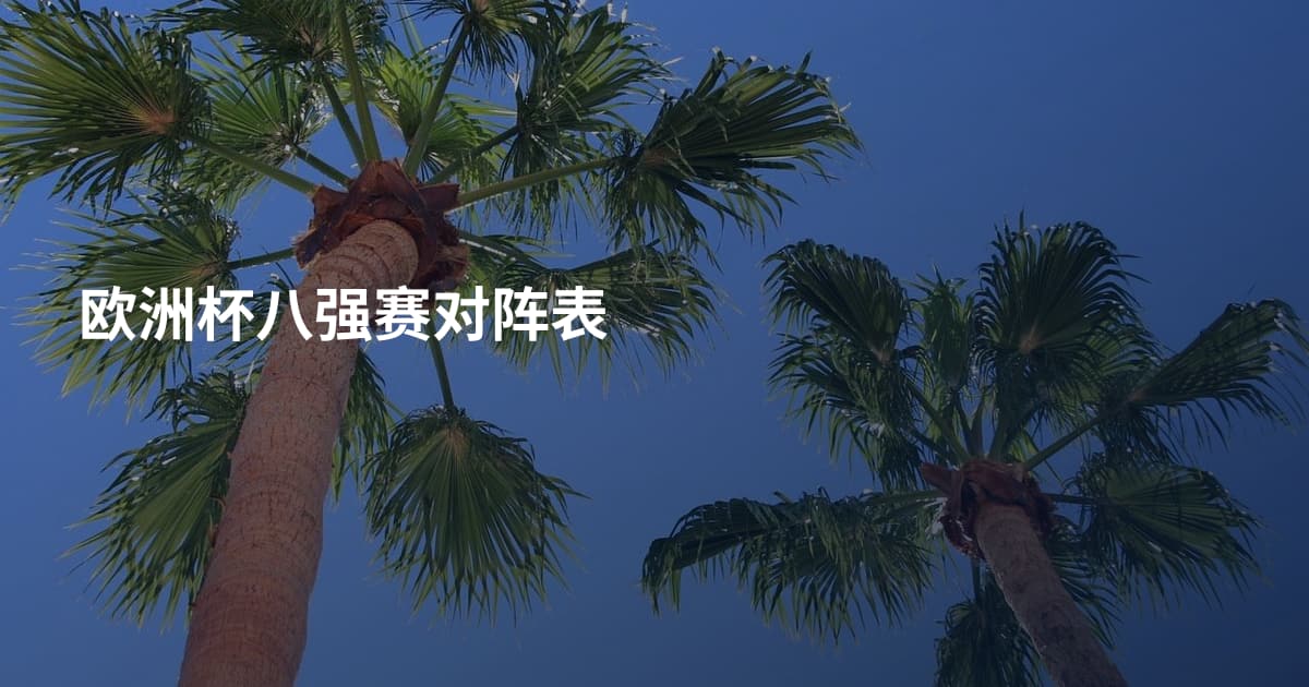 欧洲杯八强赛对阵表