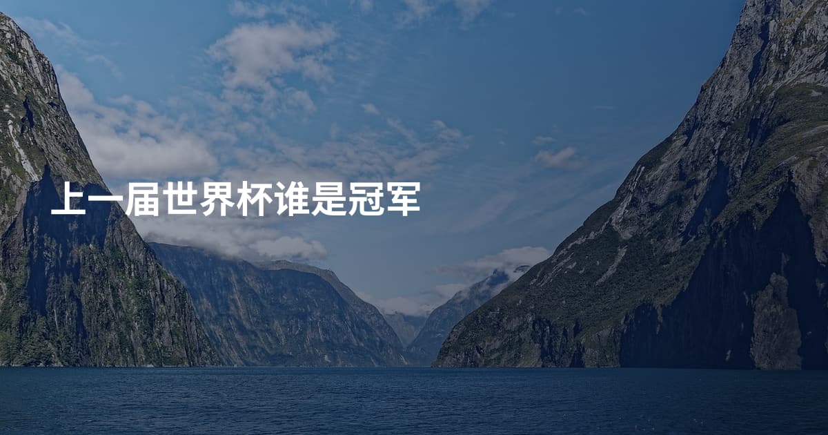 上一届世界杯谁是冠军