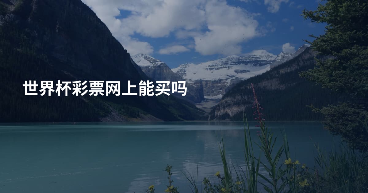 世界杯彩票网上能买吗