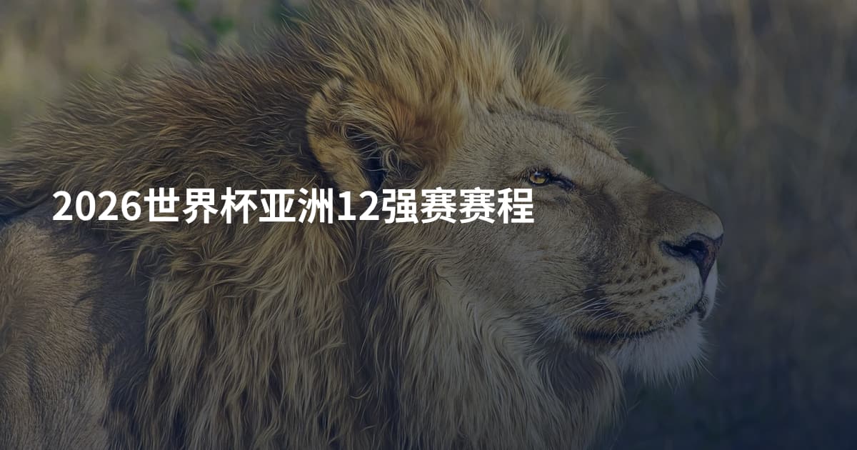 2026世界杯亚洲12强赛赛程