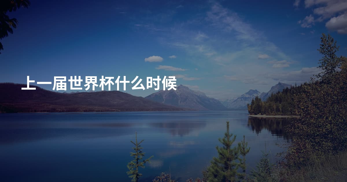 上一届世界杯什么时候