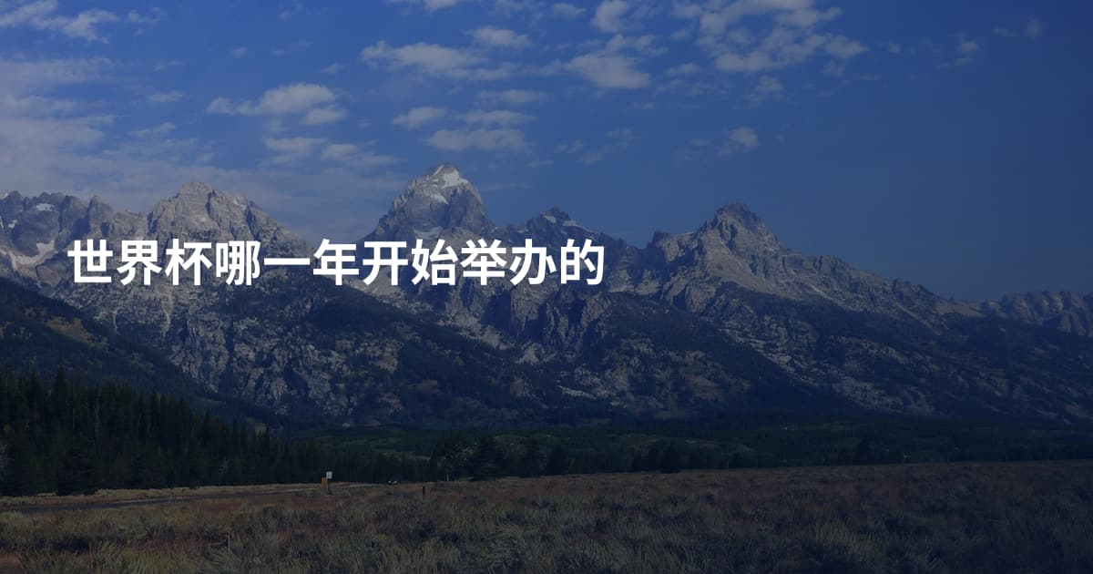 世界杯哪一年开始举办的