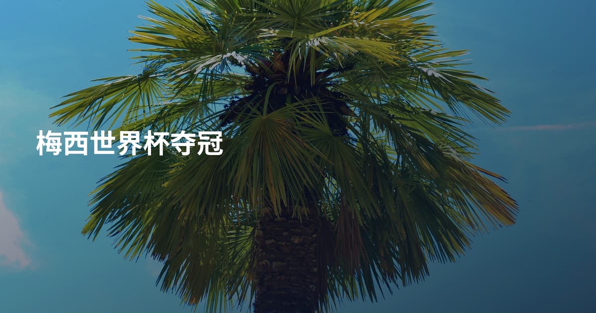 梅西世界杯夺冠