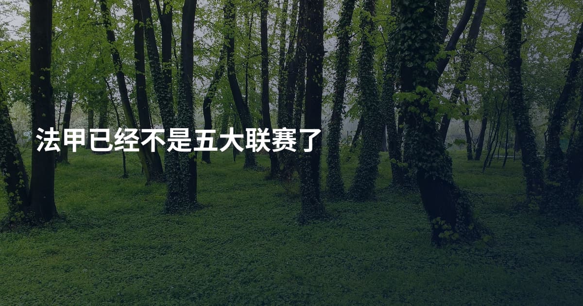 法甲已经不是五大联赛了