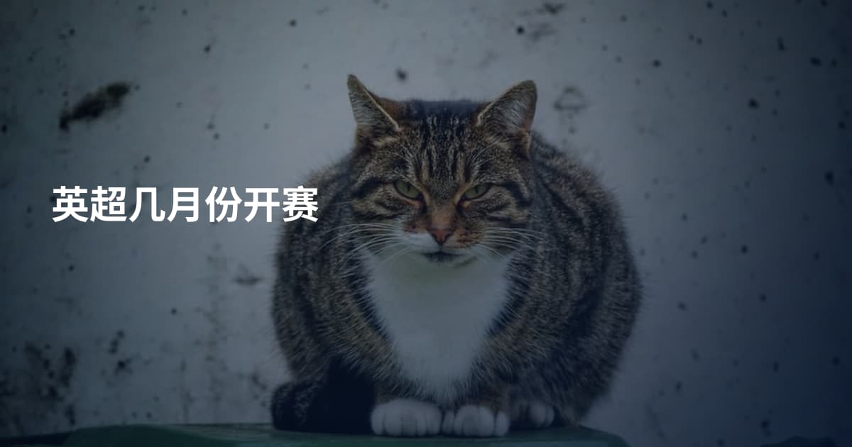 英超几月份开赛