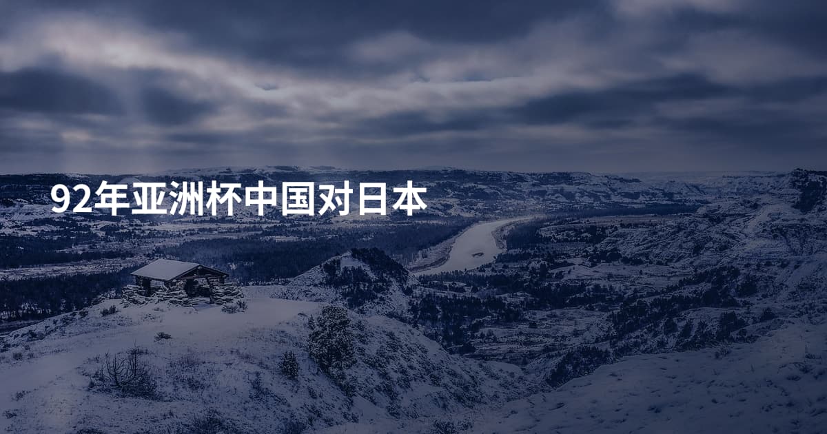 92年亚洲杯中国对日本