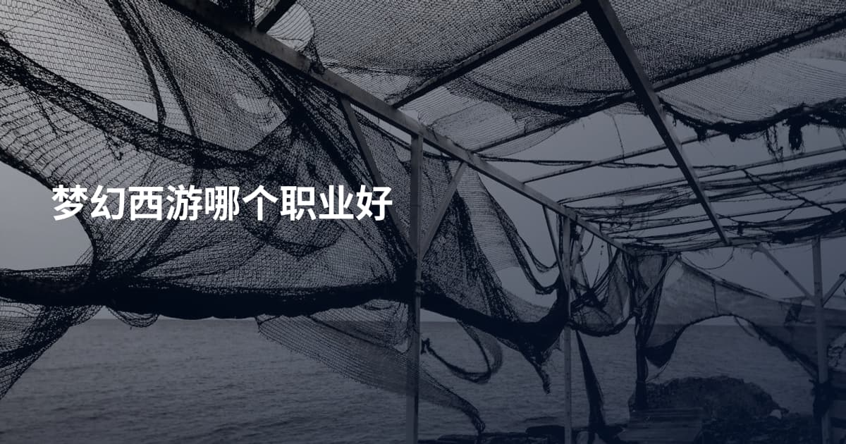 梦幻西游哪个职业好