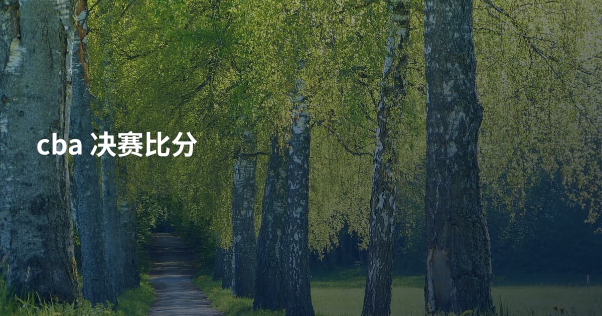 cba 决赛比分