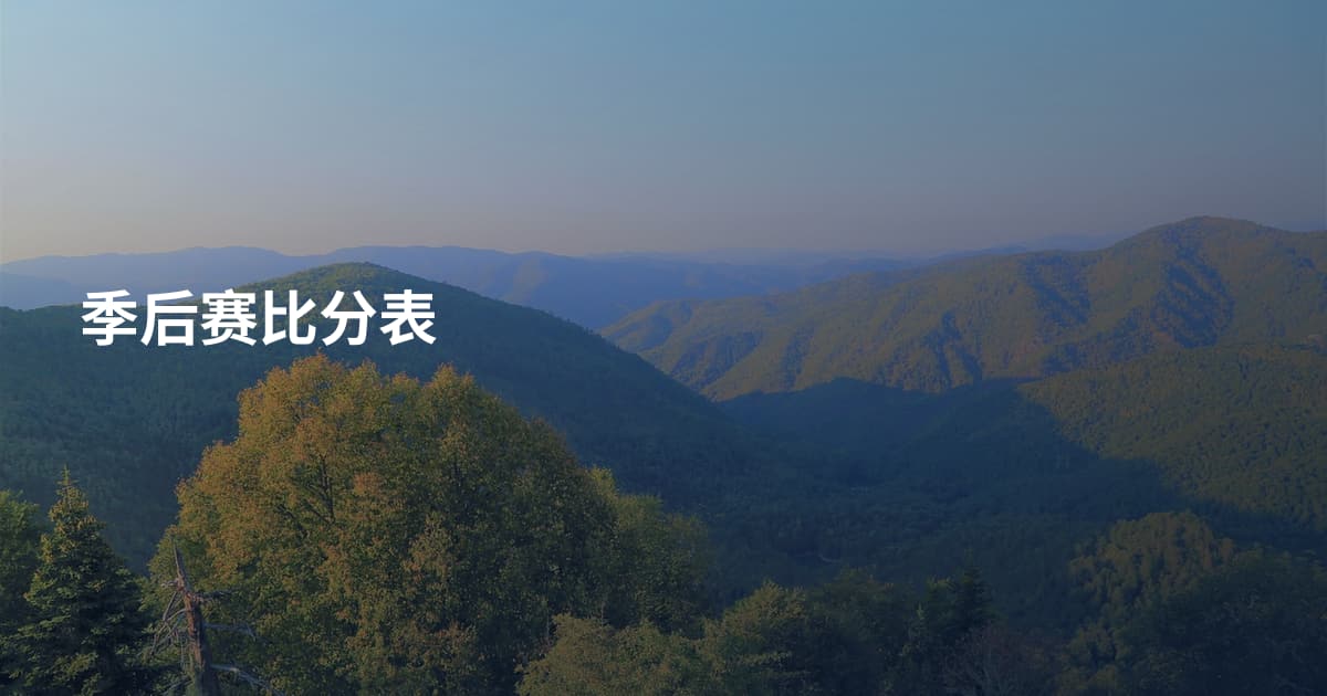 季后赛比分表