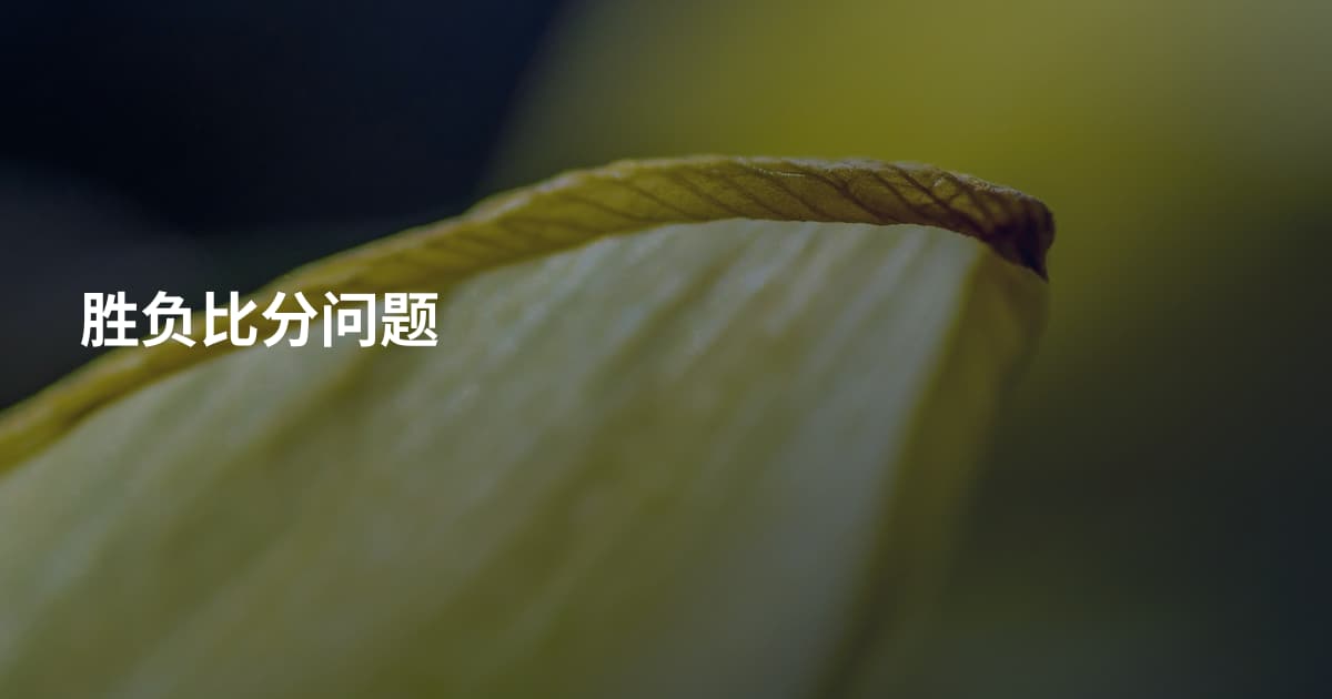 胜负比分问题