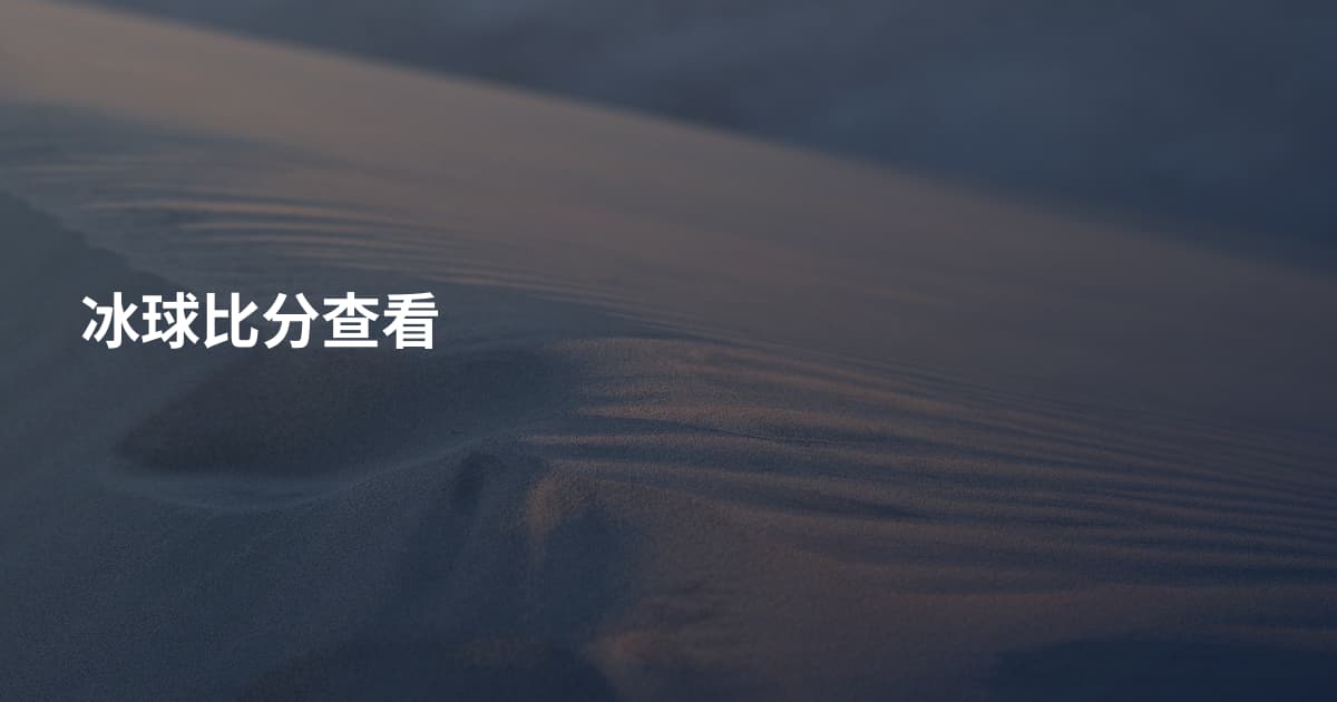 冰球比分查看