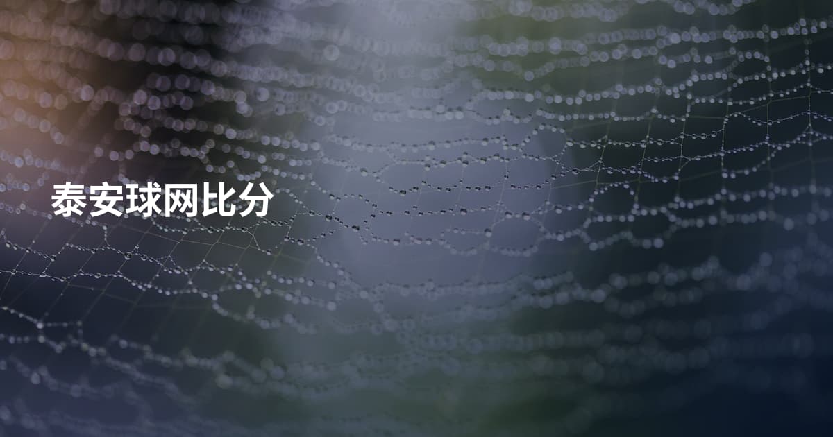 泰安球网比分