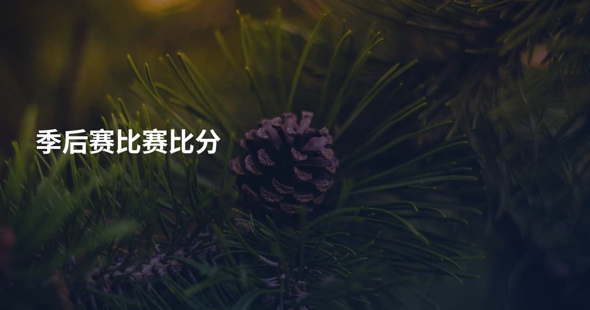 季后赛比赛比分