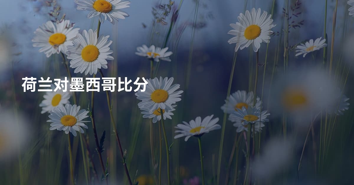 荷兰对墨西哥比分