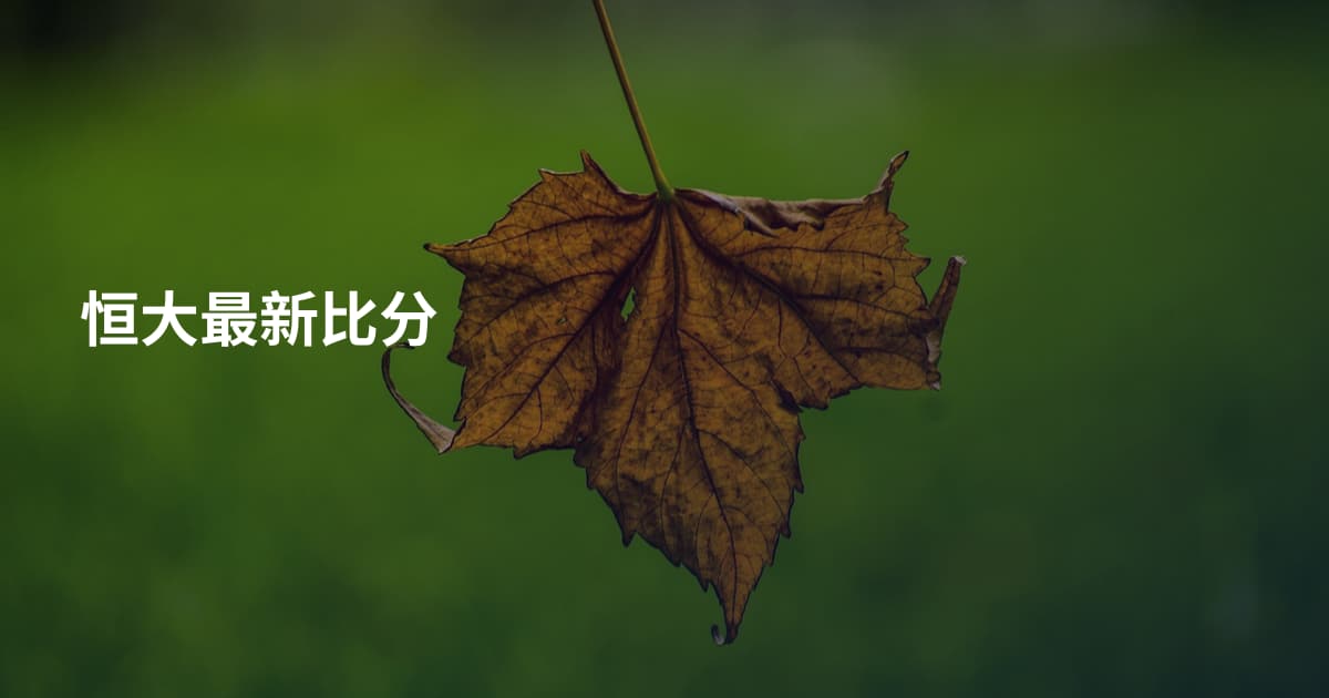 恒大最新比分