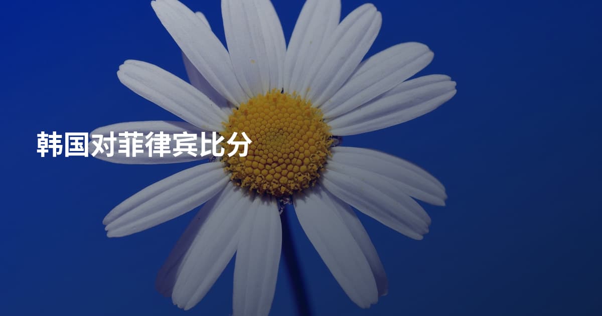 韩国对菲律宾比分