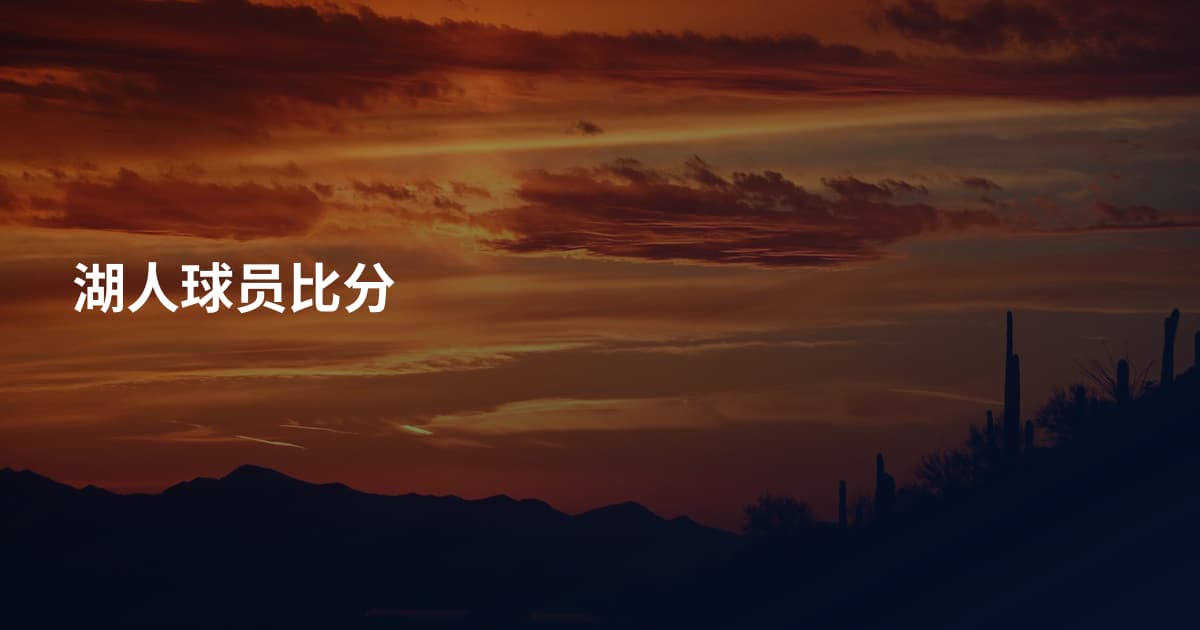 湖人球员比分