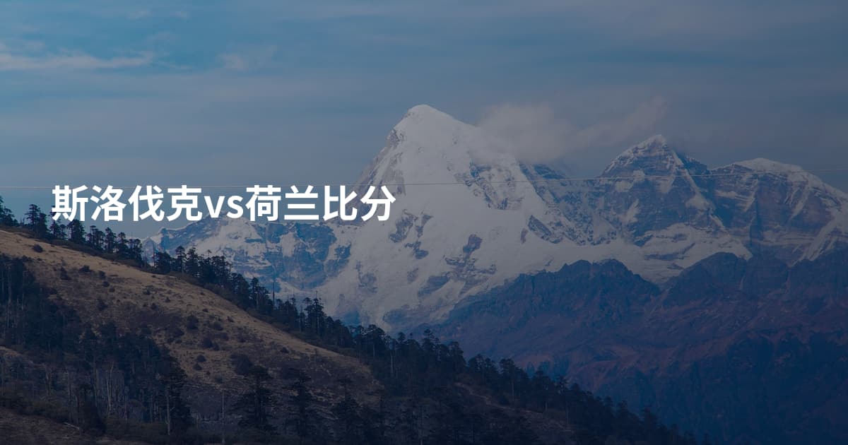 斯洛伐克vs荷兰比分