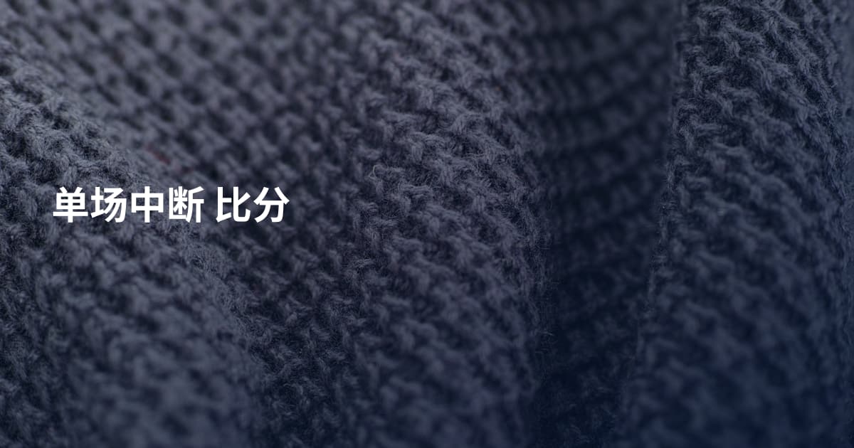 单场中断 比分