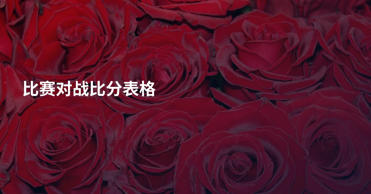 比赛对战比分表格