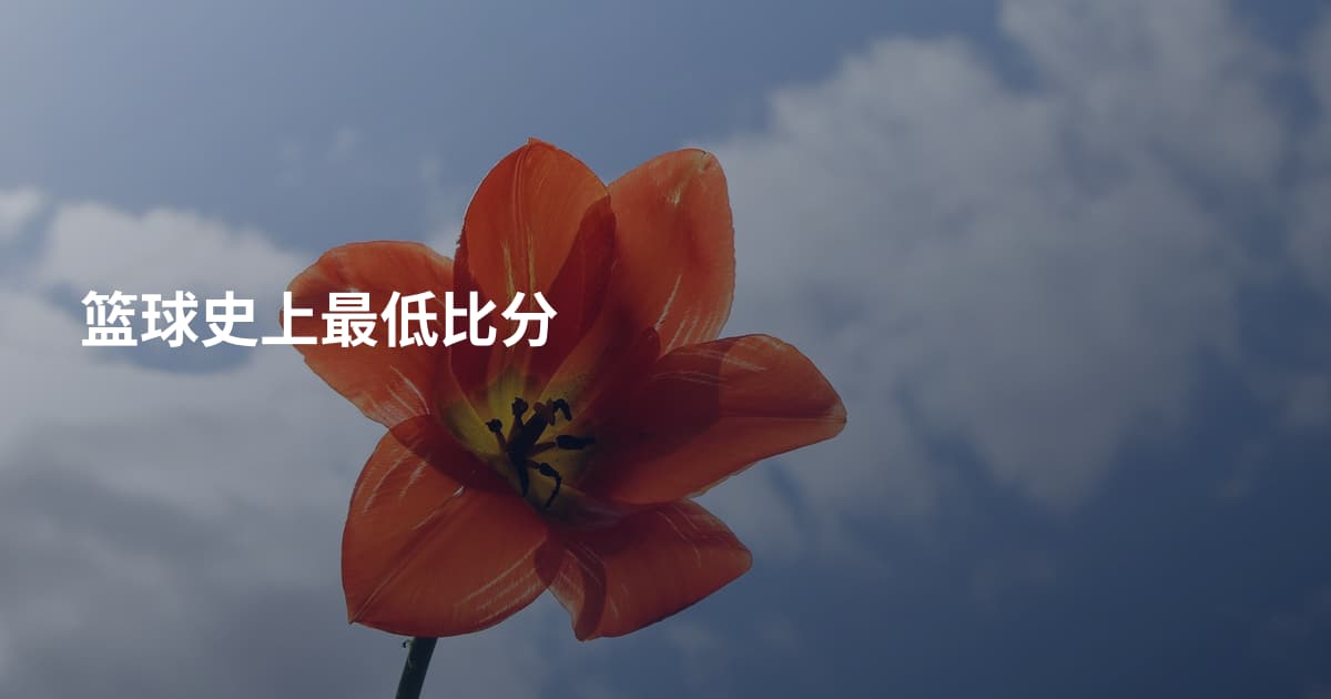 篮球史上最低比分
