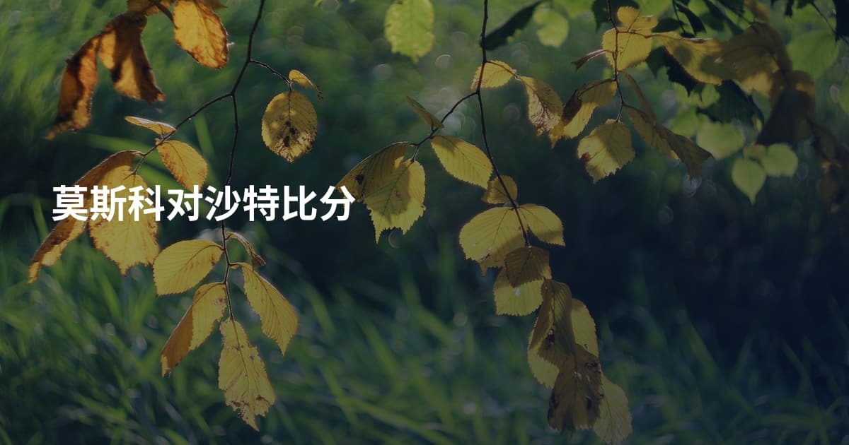 莫斯科对沙特比分