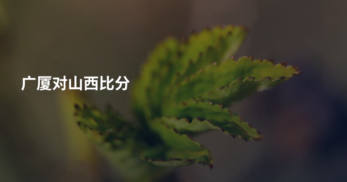 广厦对山西比分