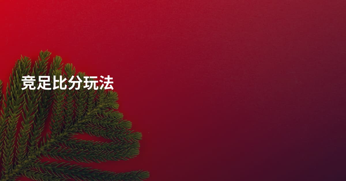 竞足比分玩法