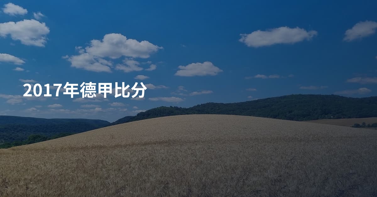 2017年德甲比分