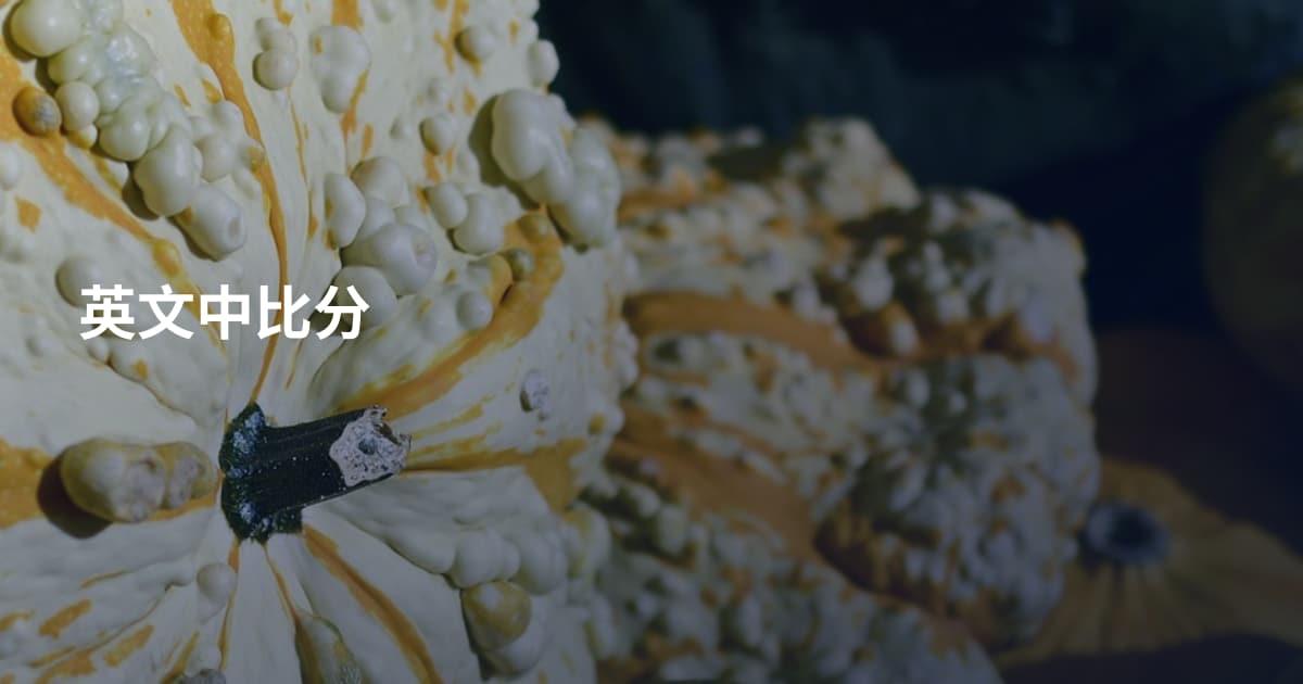 英文中比分