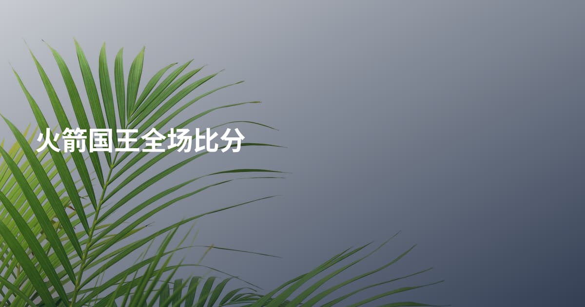 火箭国王全场比分