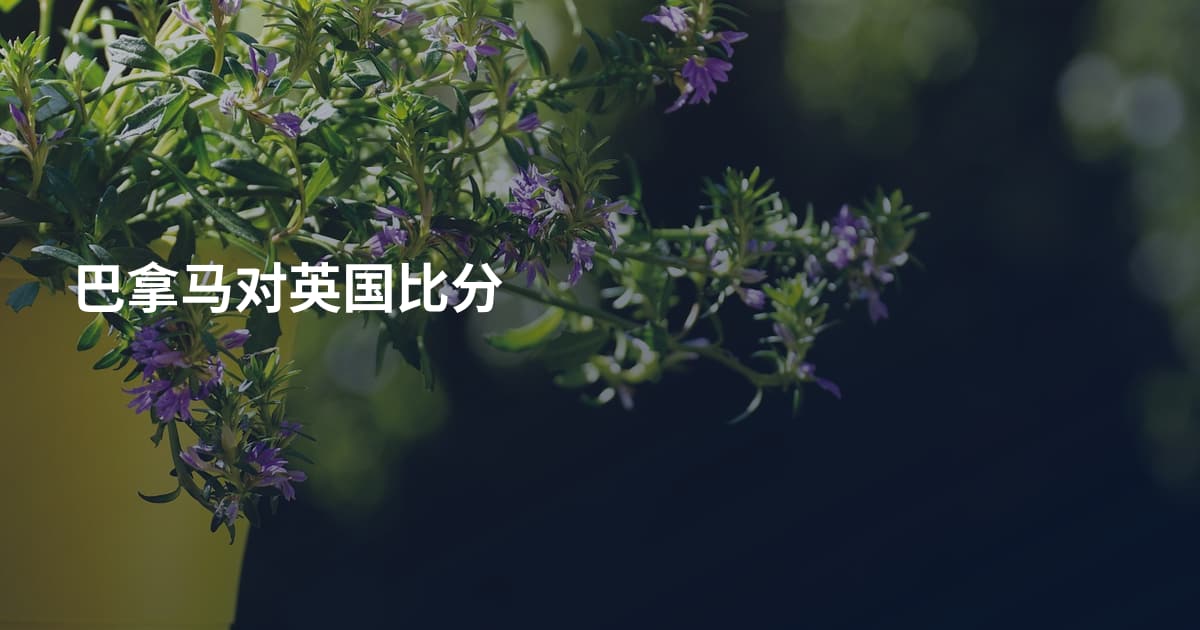 巴拿马对英国比分