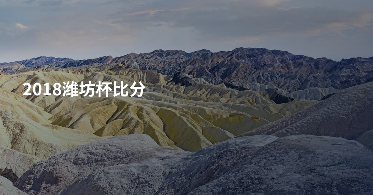 2018潍坊杯比分