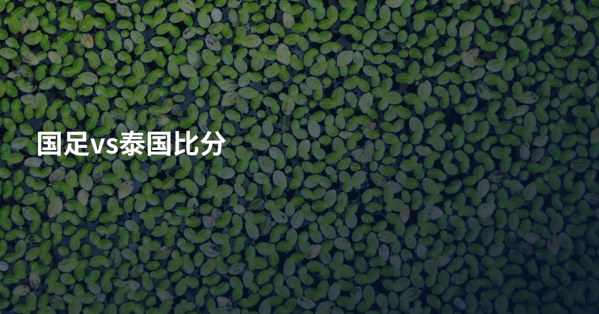 国足vs泰国比分