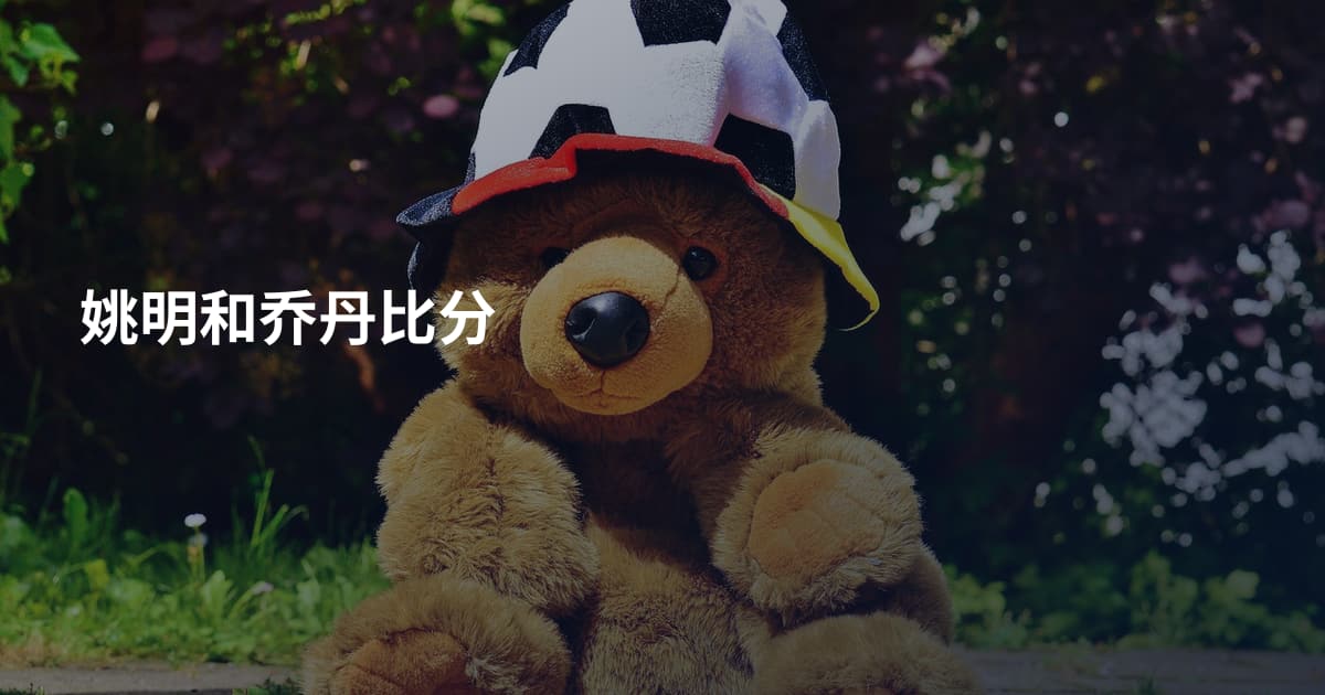 姚明和乔丹比分