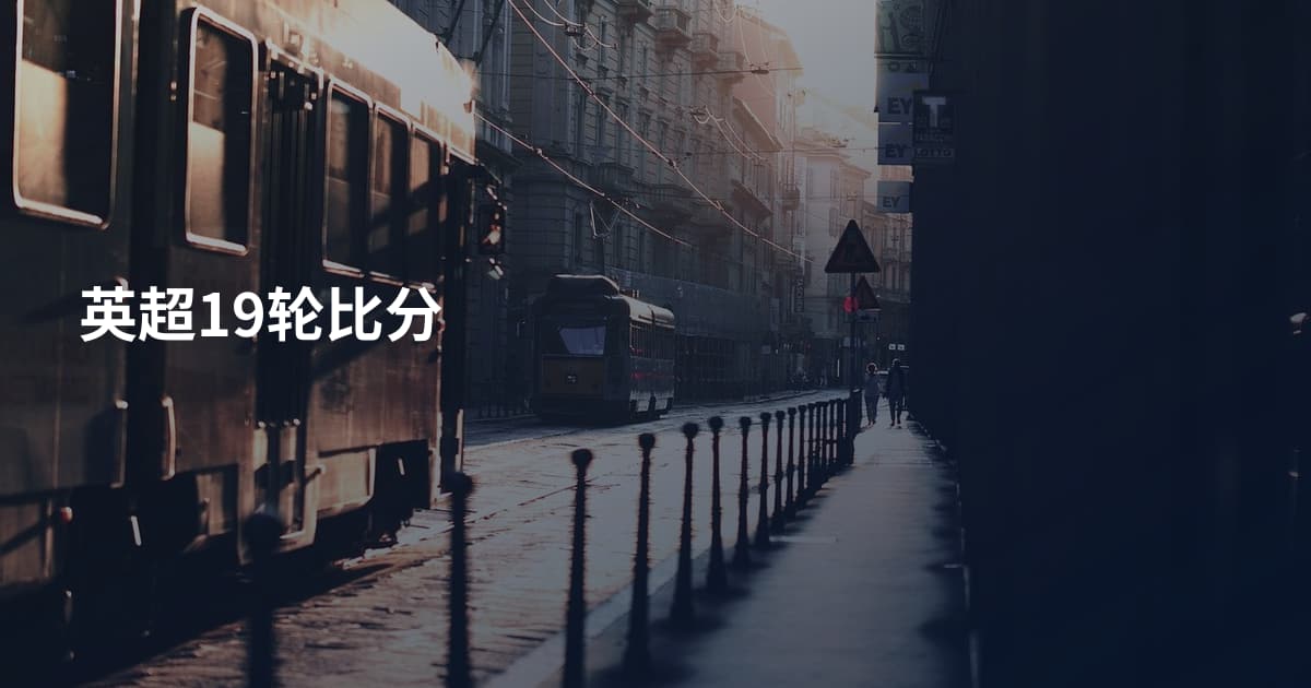 英超19轮比分